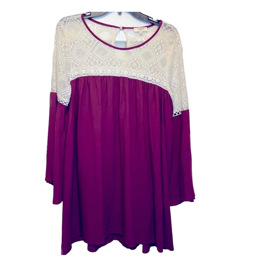 Umgee women’s tunic dress bell sleeve size large